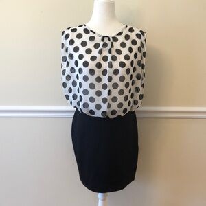 Class Made in Italy Black and White Polka Dot Dress ItalySize 46 (US size L/XL)